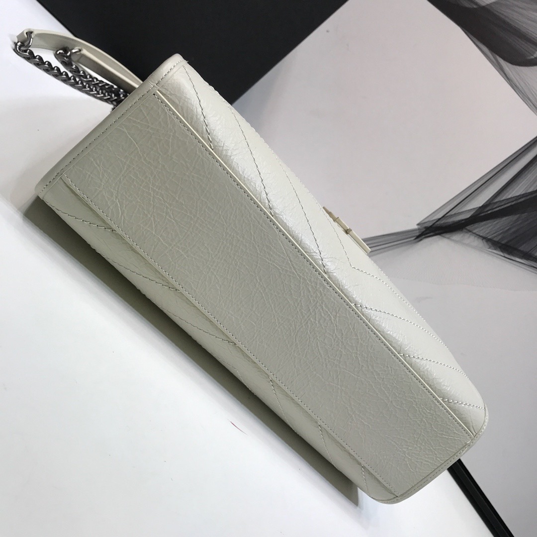 Saint Laurent Niki Medium Shopping Bag White For Women 12.6in/32cm YSL 