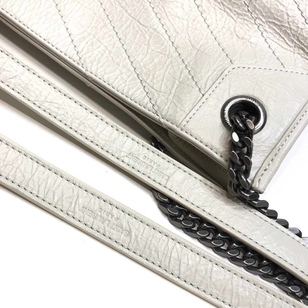 Saint Laurent Niki Medium Shopping Bag White For Women 12.6in/32cm YSL 