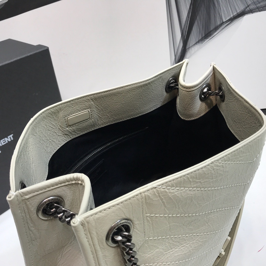 Saint Laurent Niki Medium Shopping Bag White For Women 12.6in/32cm YSL 