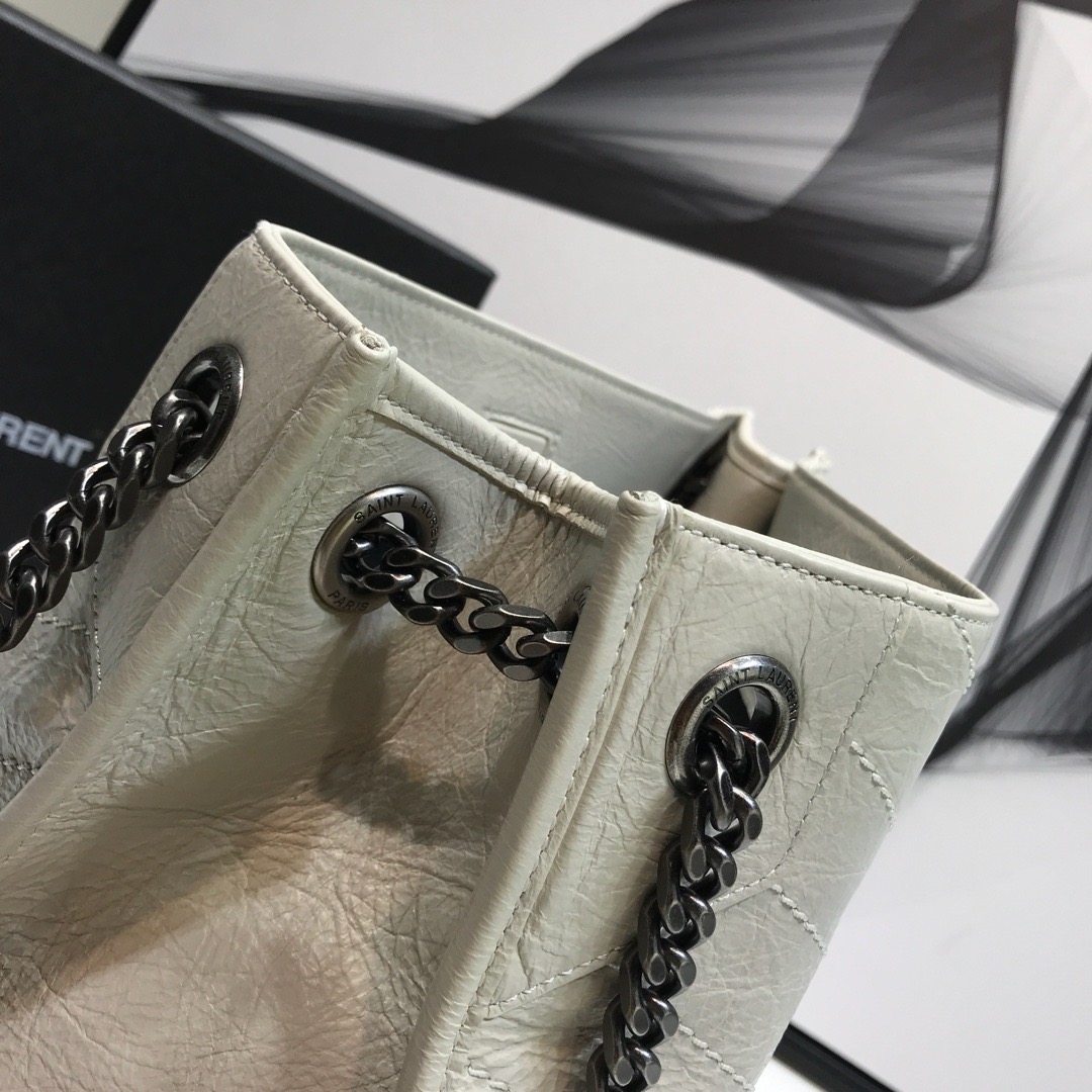 Saint Laurent Niki Medium Shopping Bag White For Women 12.6in/32cm YSL 