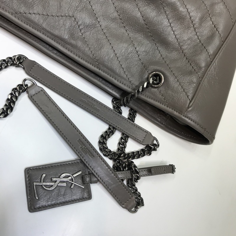 Saint Laurent Niki Shopping Bag Dark Beige For Women 13.8in/35cm YSL 