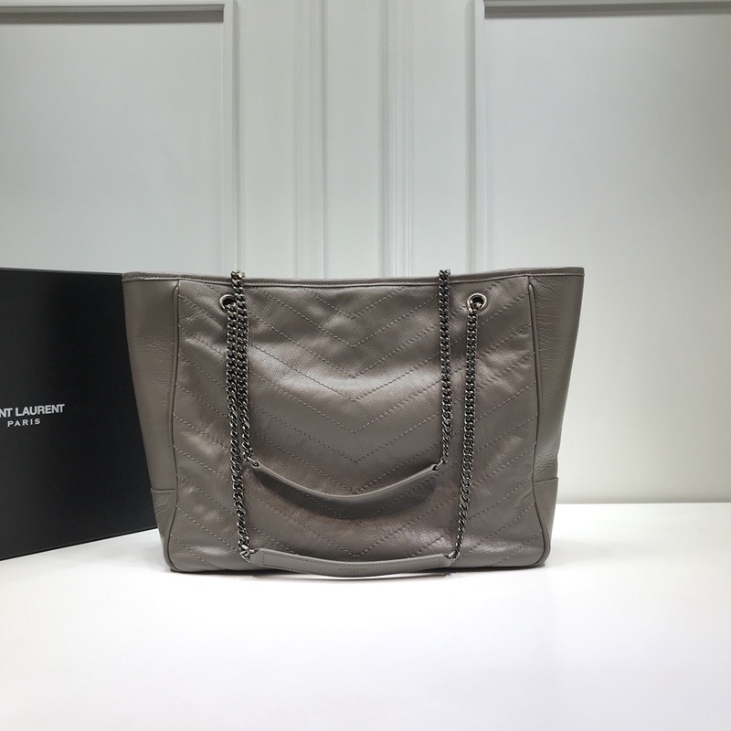 Saint Laurent Niki Shopping Bag Dark Beige For Women 13.8in/35cm YSL 