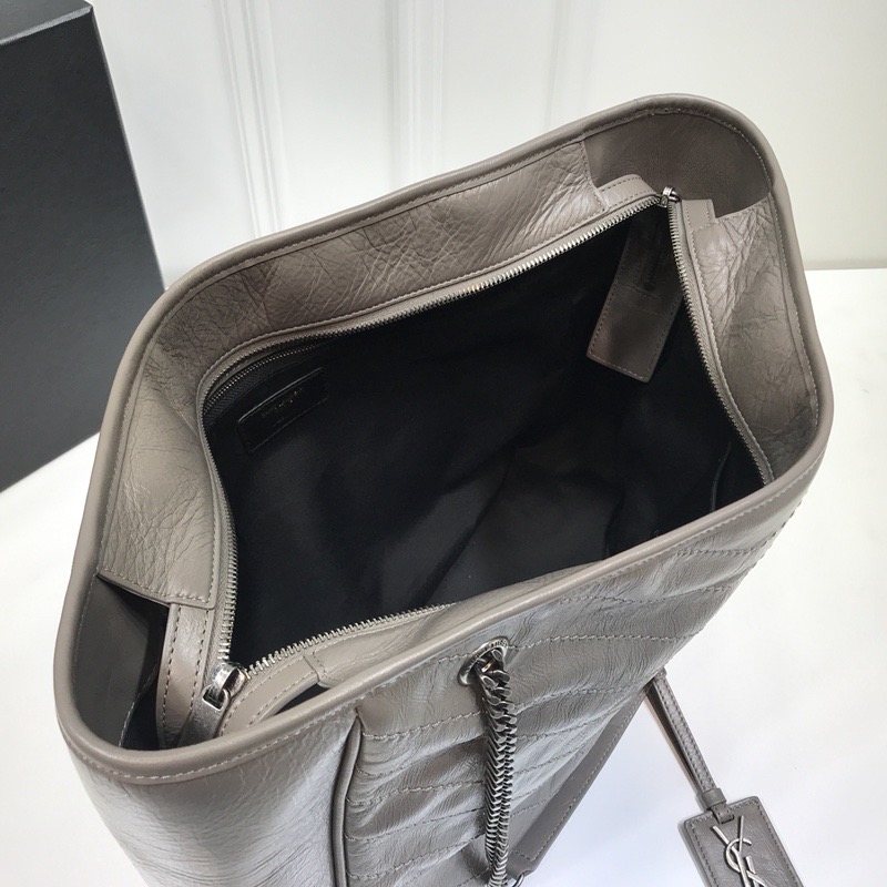 Saint Laurent Niki Shopping Bag Dark Beige For Women 13.8in/35cm YSL 