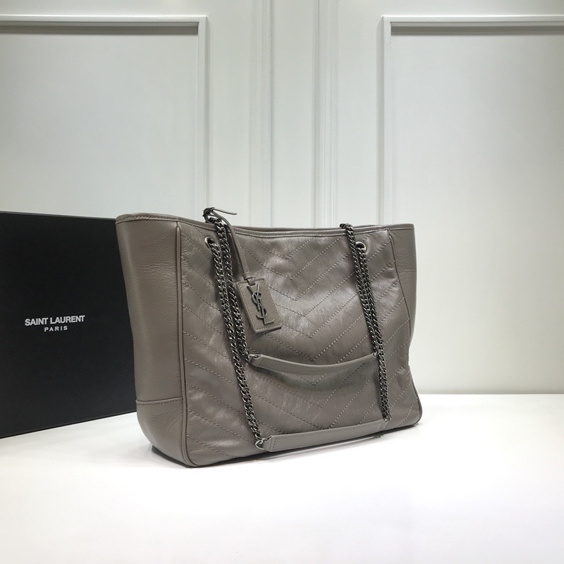 Saint Laurent Niki Shopping Bag Dark Beige For Women 13.8in/35cm YSL 