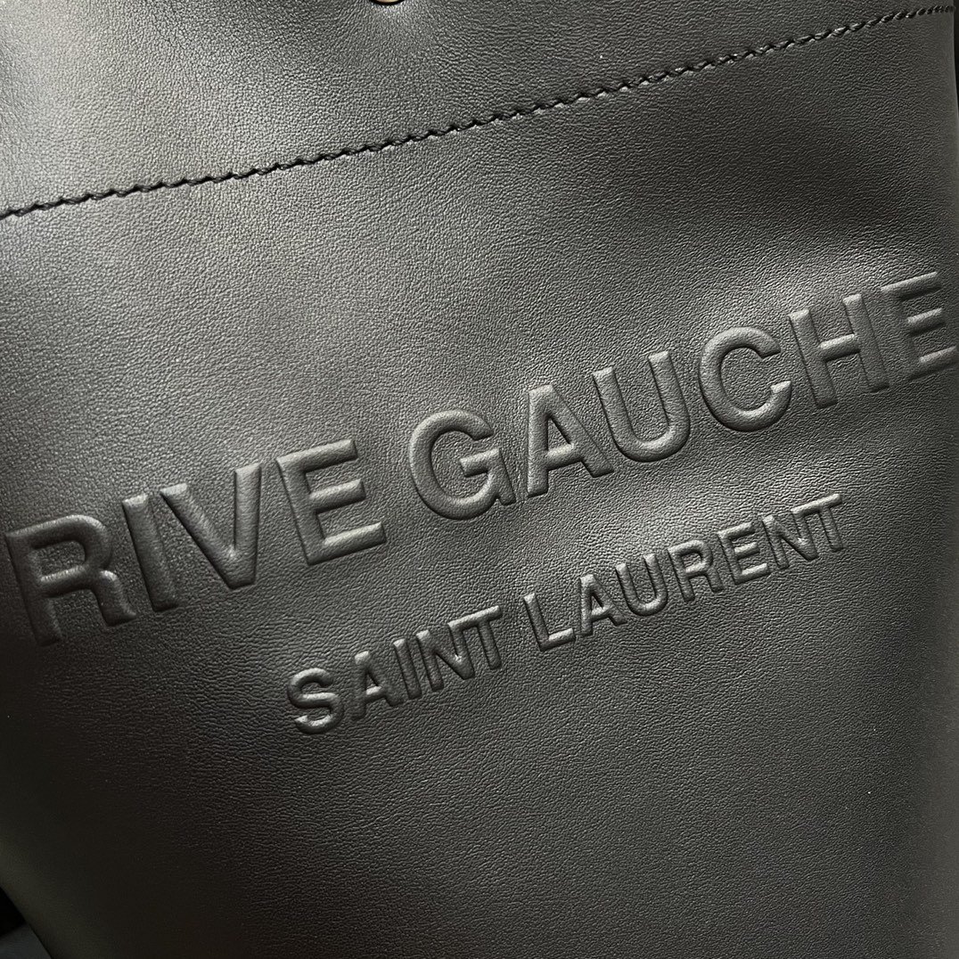 Saint Laurent Rive Gauche Bucket Bag Black For Women, Women’s Bags 11.4in/29cm YSL