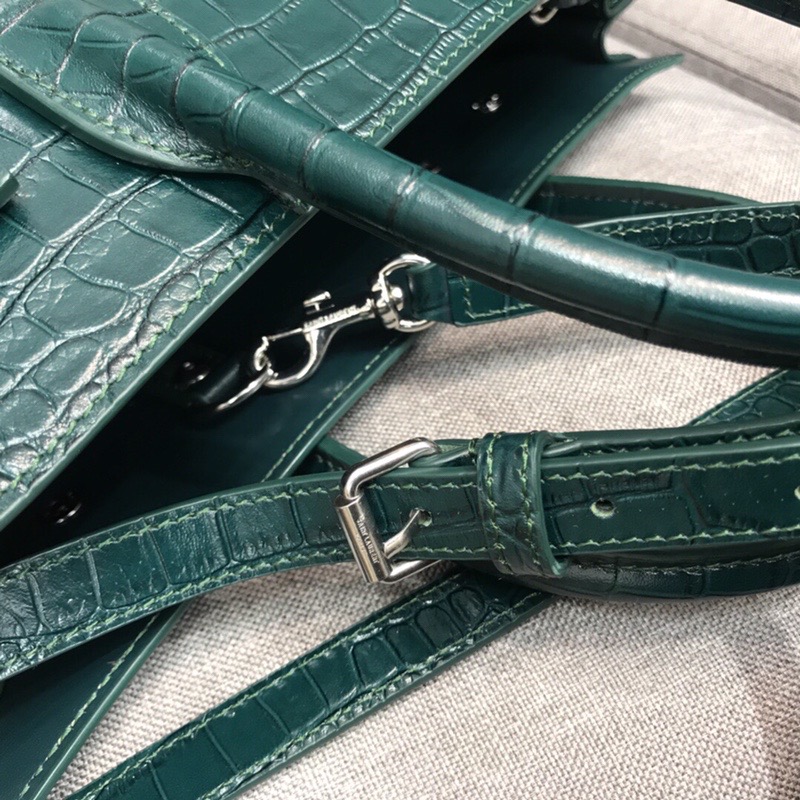 Saint Laurent Sac De Jour Small In Embossed Crocodile Green For Women 12.5in/32cm YSL 