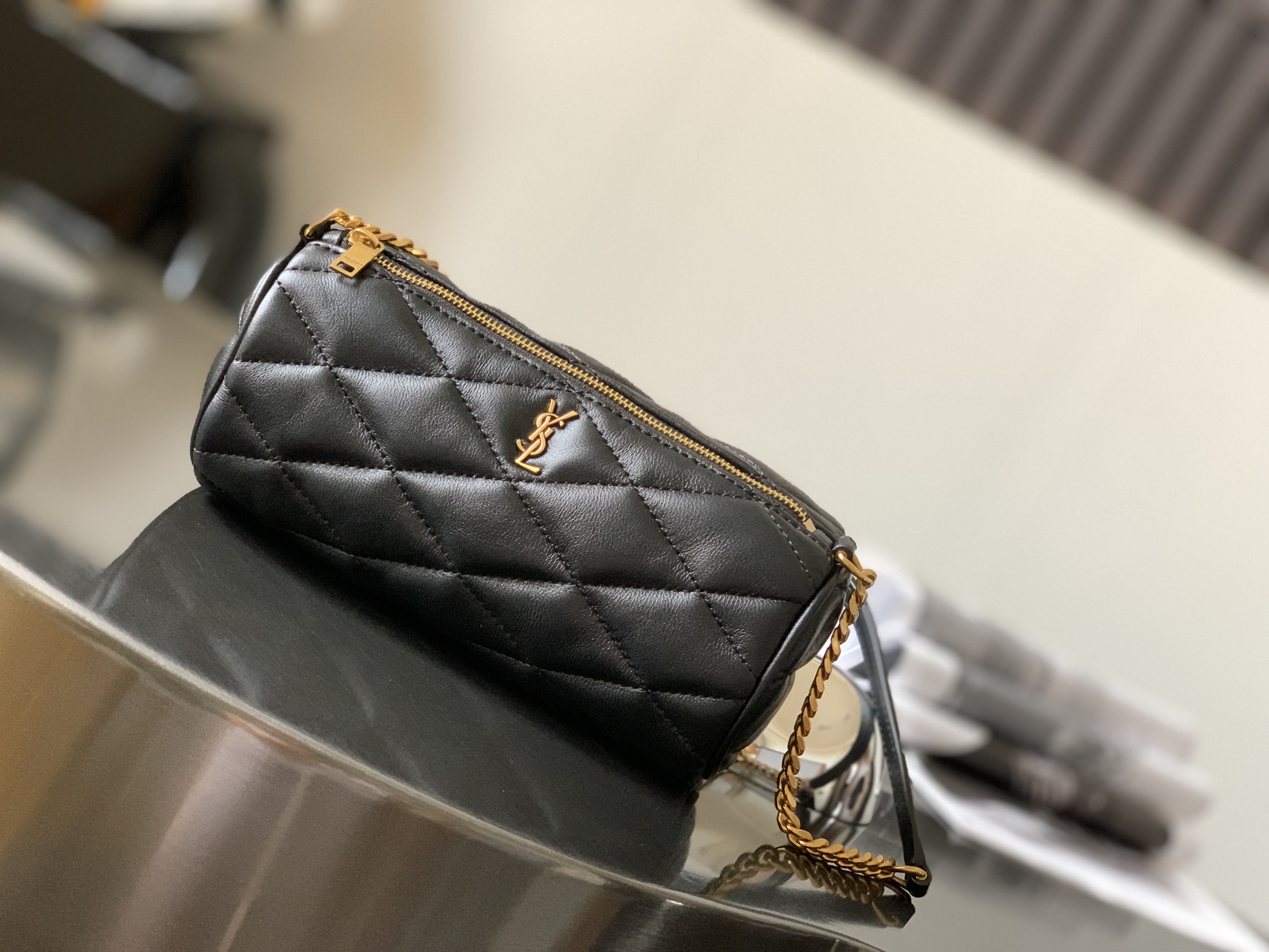 Saint Laurent Sade Mini Tube Bag For Women 7.9in/20cm Black YSL 699703AAAJU1000