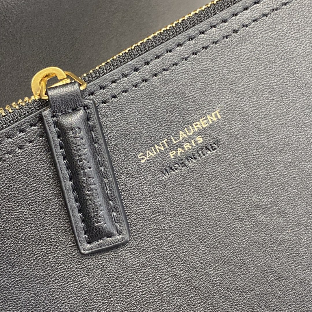 Saint Laurent Shopping N/S In Supple Black For Women 13.7in/35cm YSL 600306CSV0J1000
