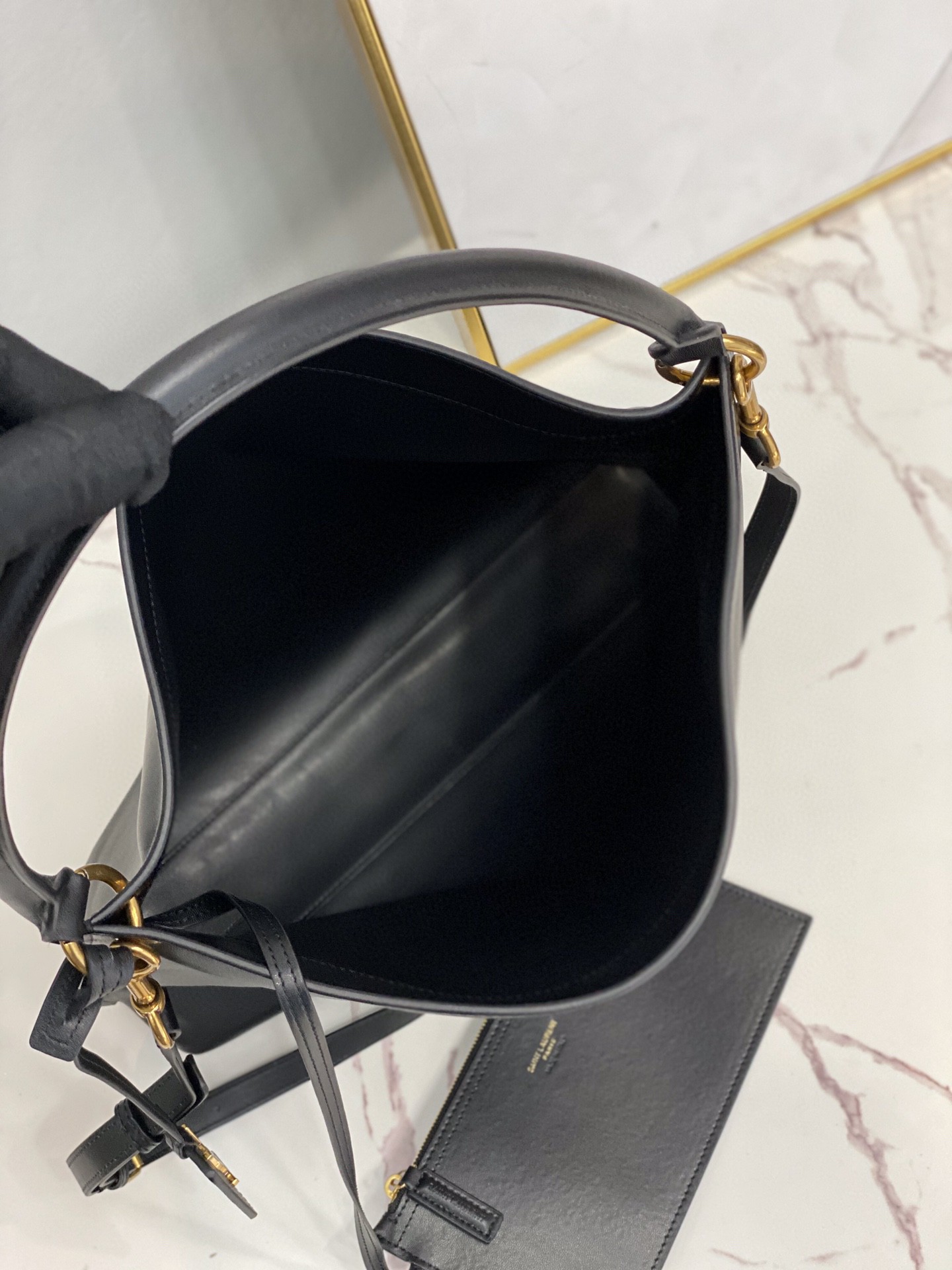 Saint Laurent Shopping N/S In Supple Black For Women 13.7in/35cm YSL 600306CSV0J1000