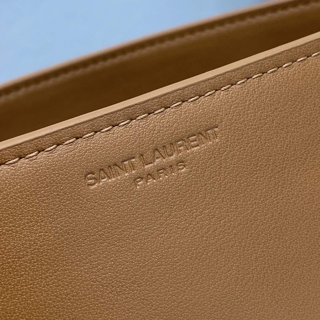 Saint Laurent Shopping N/S In Supple Brown For Women 13.7in/35cm YSL