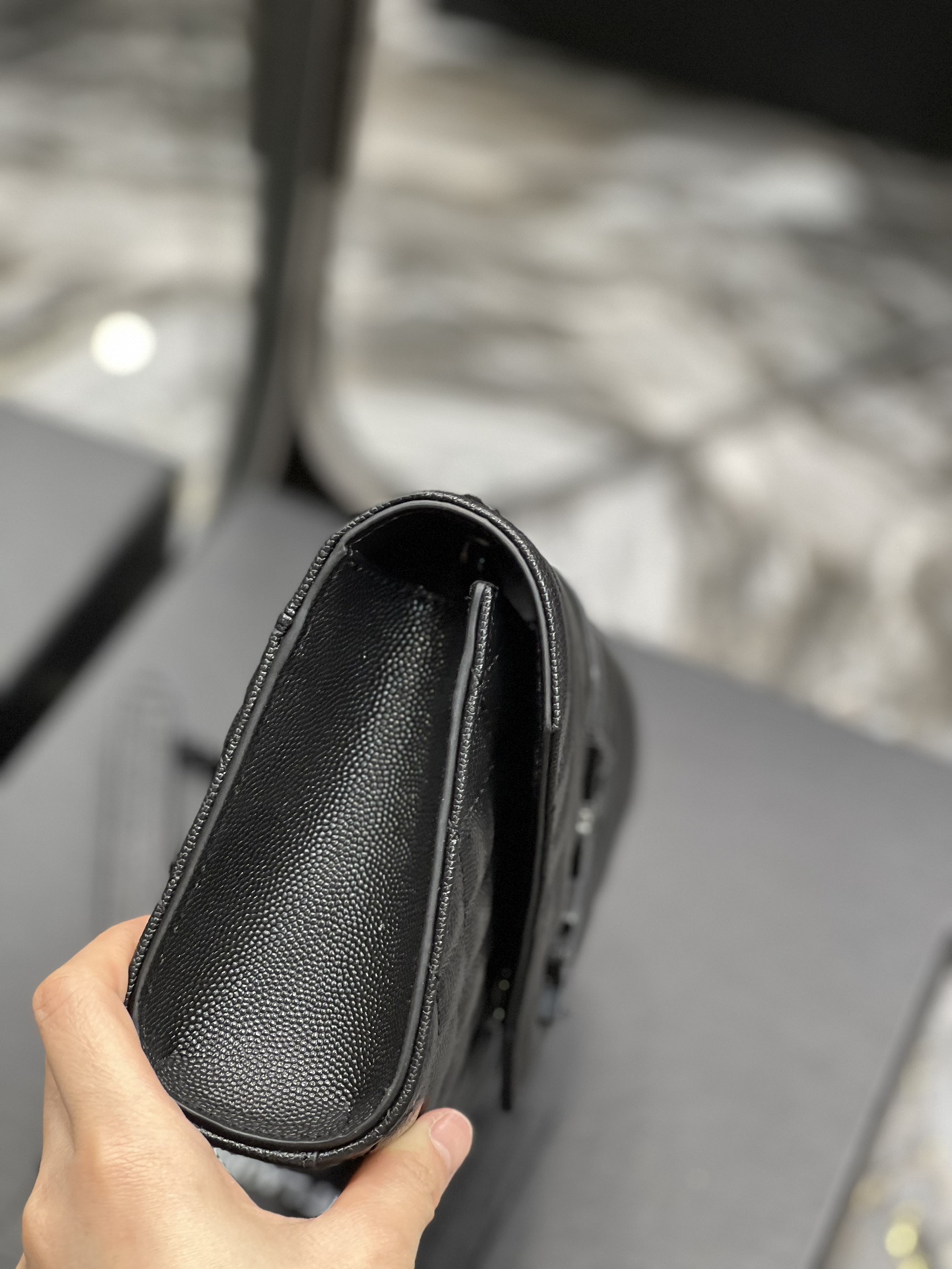 Saint Laurent Small Bag Black In Mix Matelasse For Women 8.2in/21cm YSL