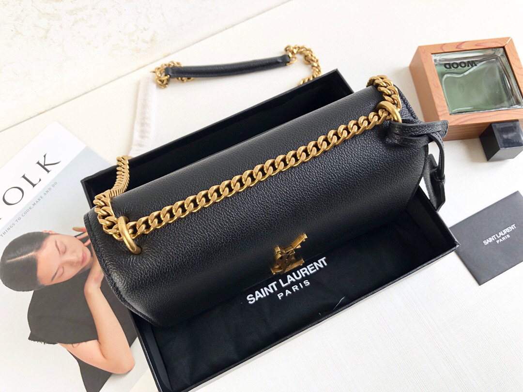 Saint Laurent Sunset Medium Chain Bag Black For Women 8.6in/22cm YSL 442906D420W1000