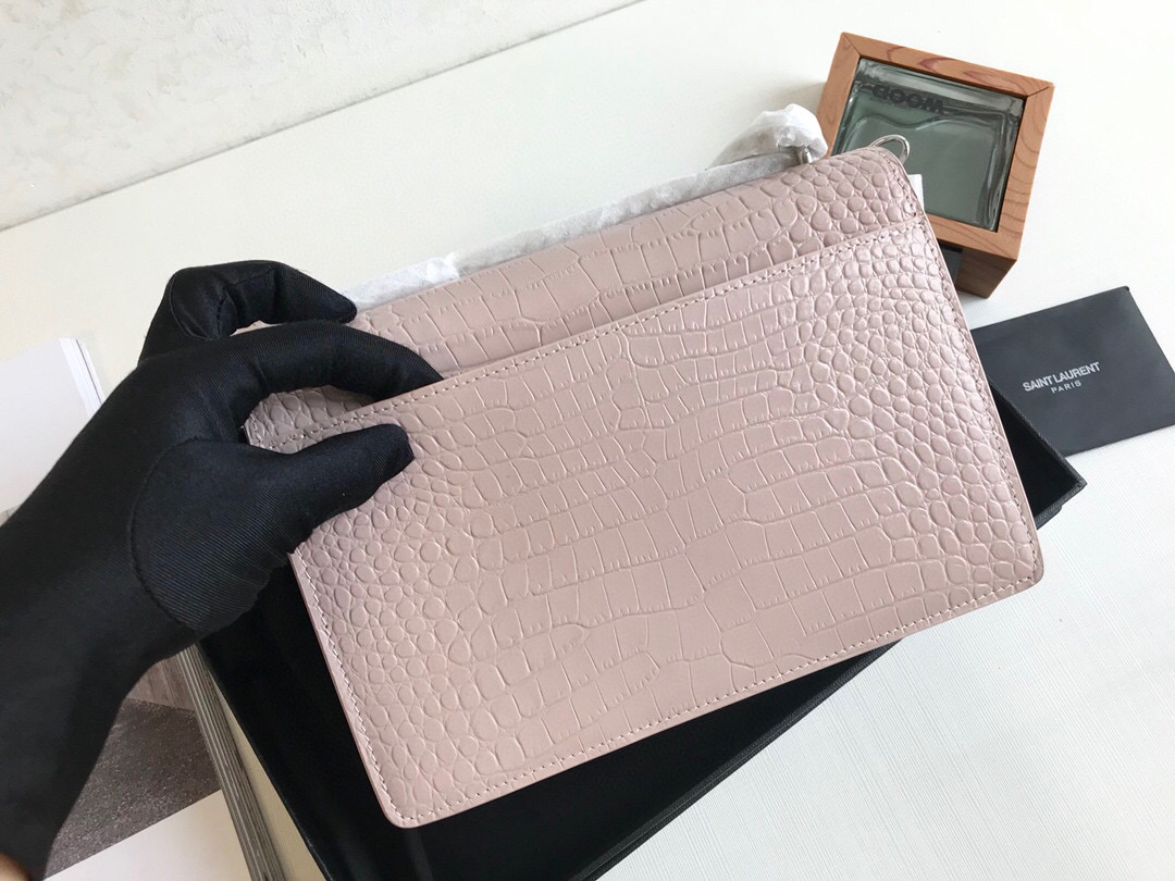 Saint Laurent Sunset Medium Chain Bag Light Pink For Women 8.6in/22cm YSL 442906DND0N1202