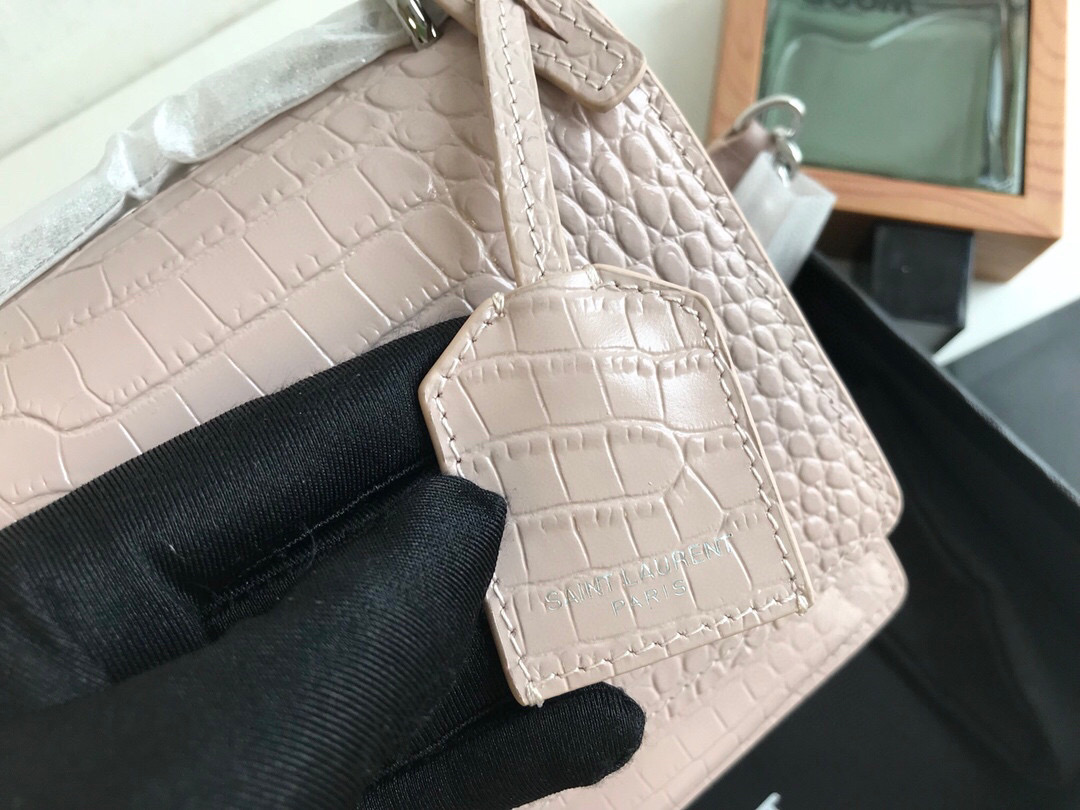 Saint Laurent Sunset Medium Chain Bag Light Pink For Women 8.6in/22cm YSL 442906DND0N1202