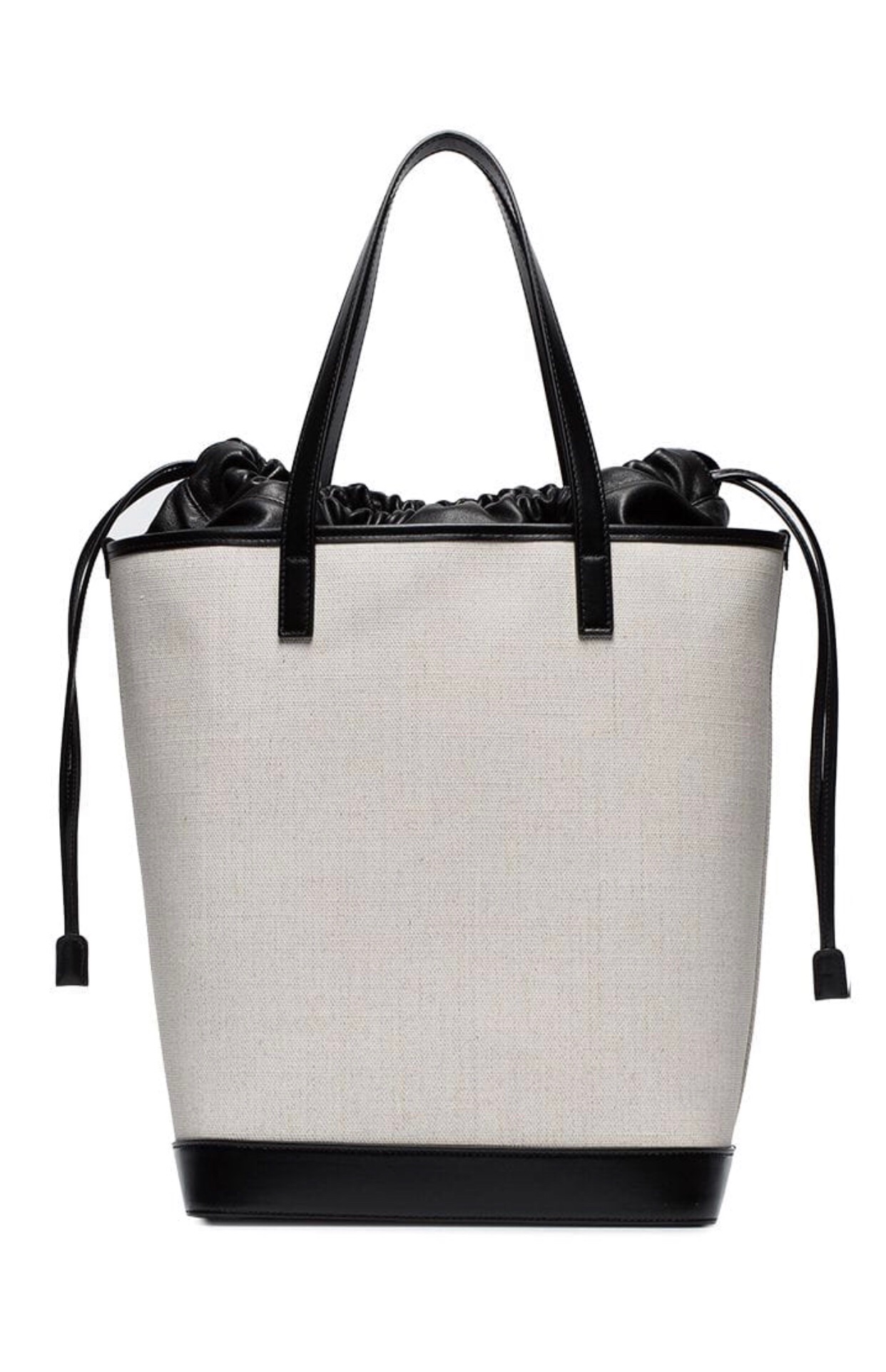 Saint Laurent Teddy Medium Canvas Handle Bucket Tote Bag White For Women 13in/33cm YSL