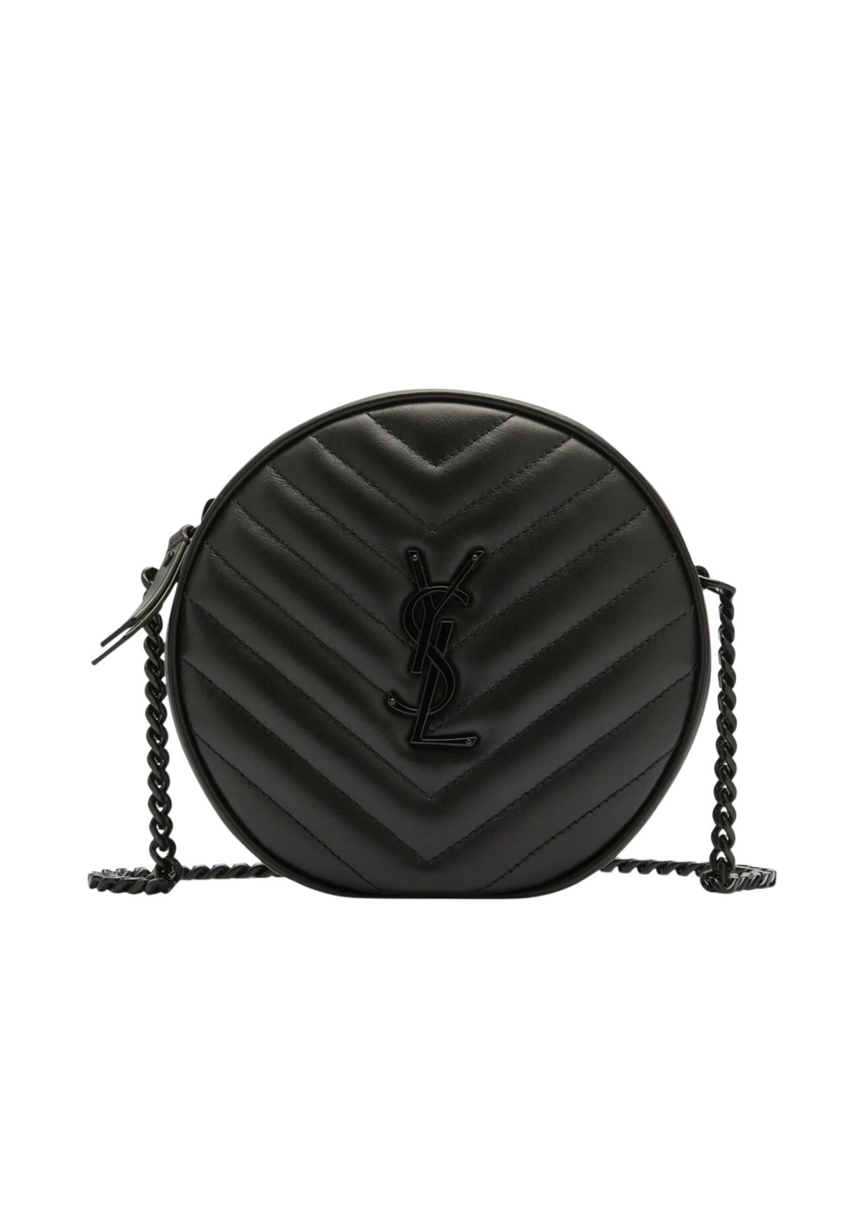 Saint Laurent Vinyle Round Camera Crossbody Bag Black For Women NMS21_V4HJ4