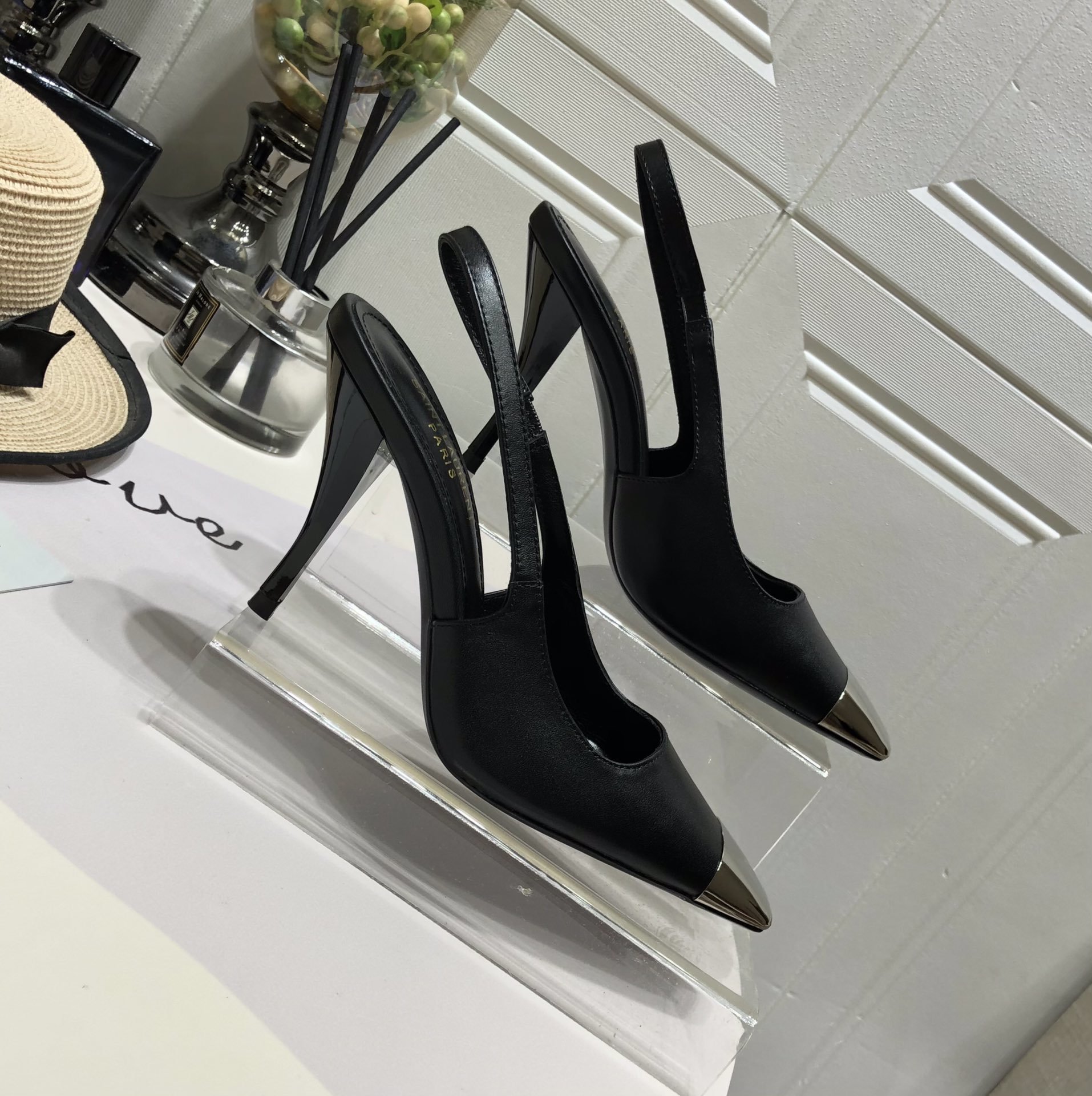 Saint Laurent Women’s Blade Slingback Pumps Black For Women YSL