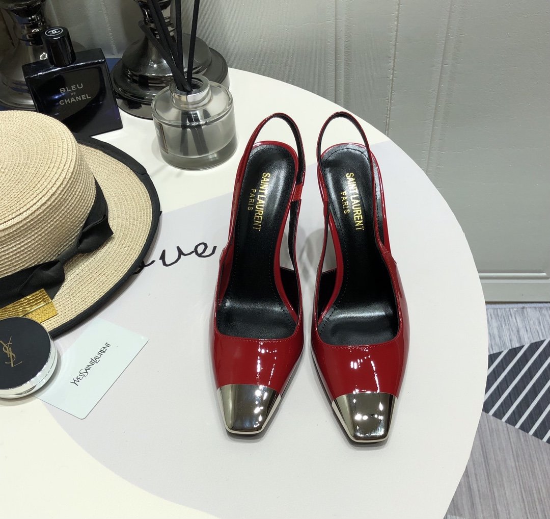 Saint Laurent Women’s Blade Slingback Pumps Red For Women YSL