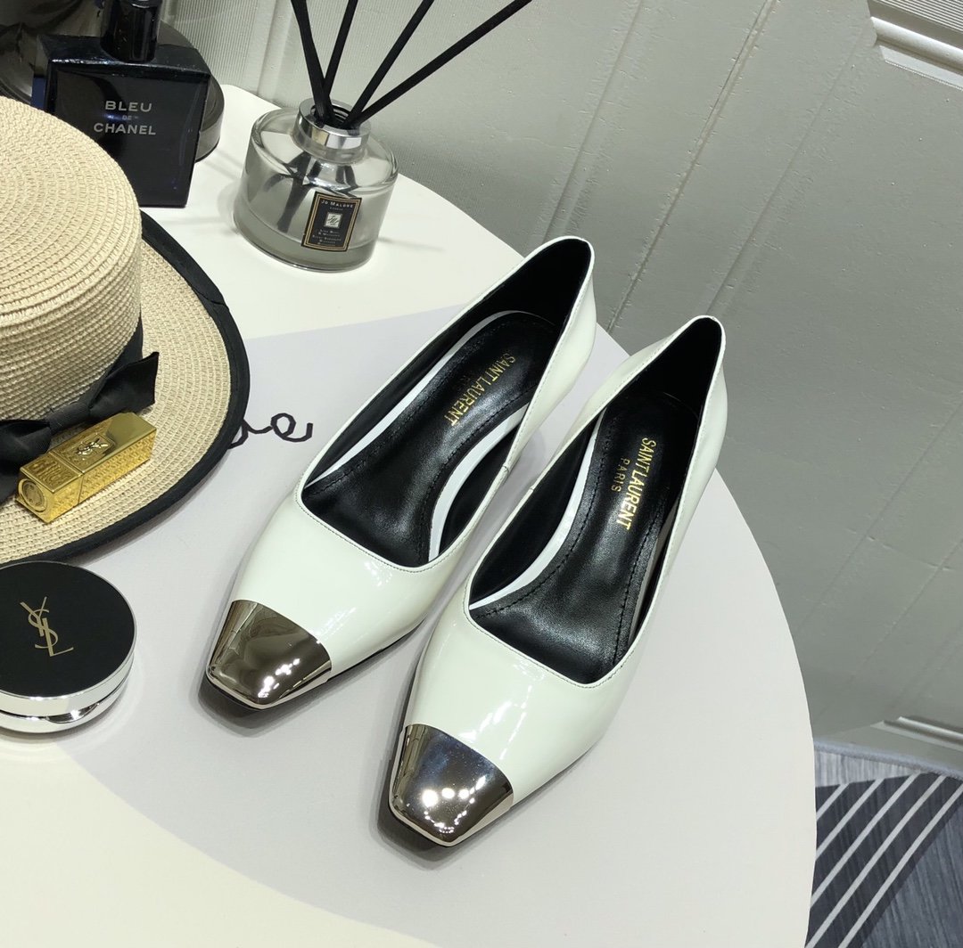 Saint Laurent Women’s Blade Slingback Pumps White For Women YSL
