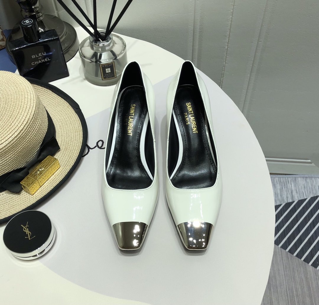 Saint Laurent Women’s Blade Slingback Pumps White For Women YSL