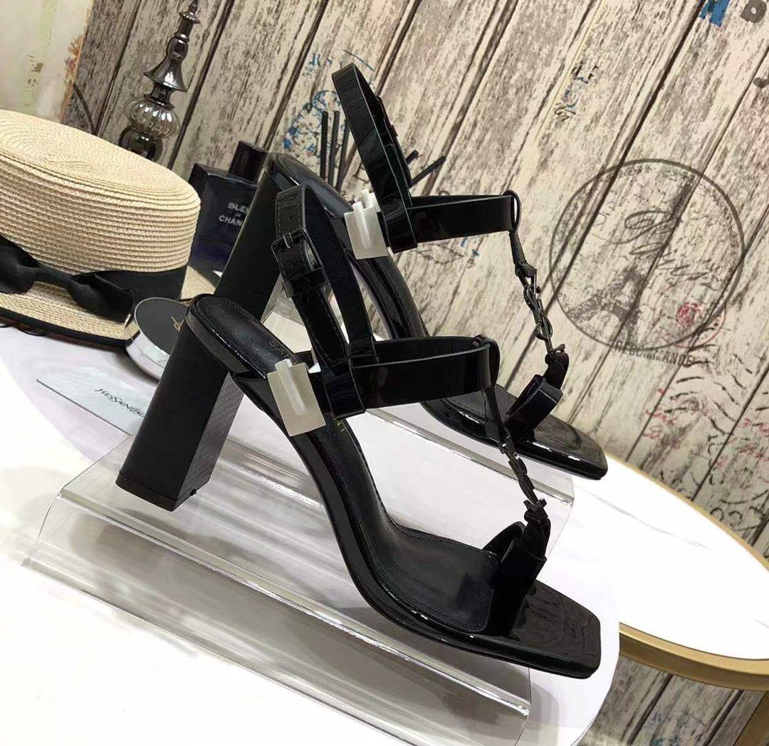 Saint Laurent Women’s Cassandra Heeled Sandals Black For Women YSL