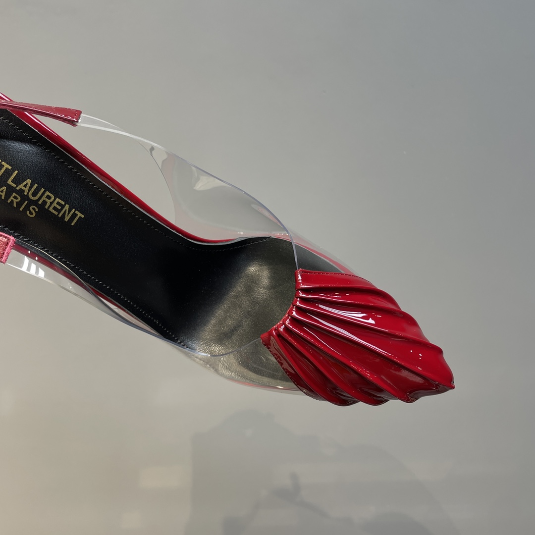 Saint Laurent Women’s Chica Slingback Pumps Red For Women YSL