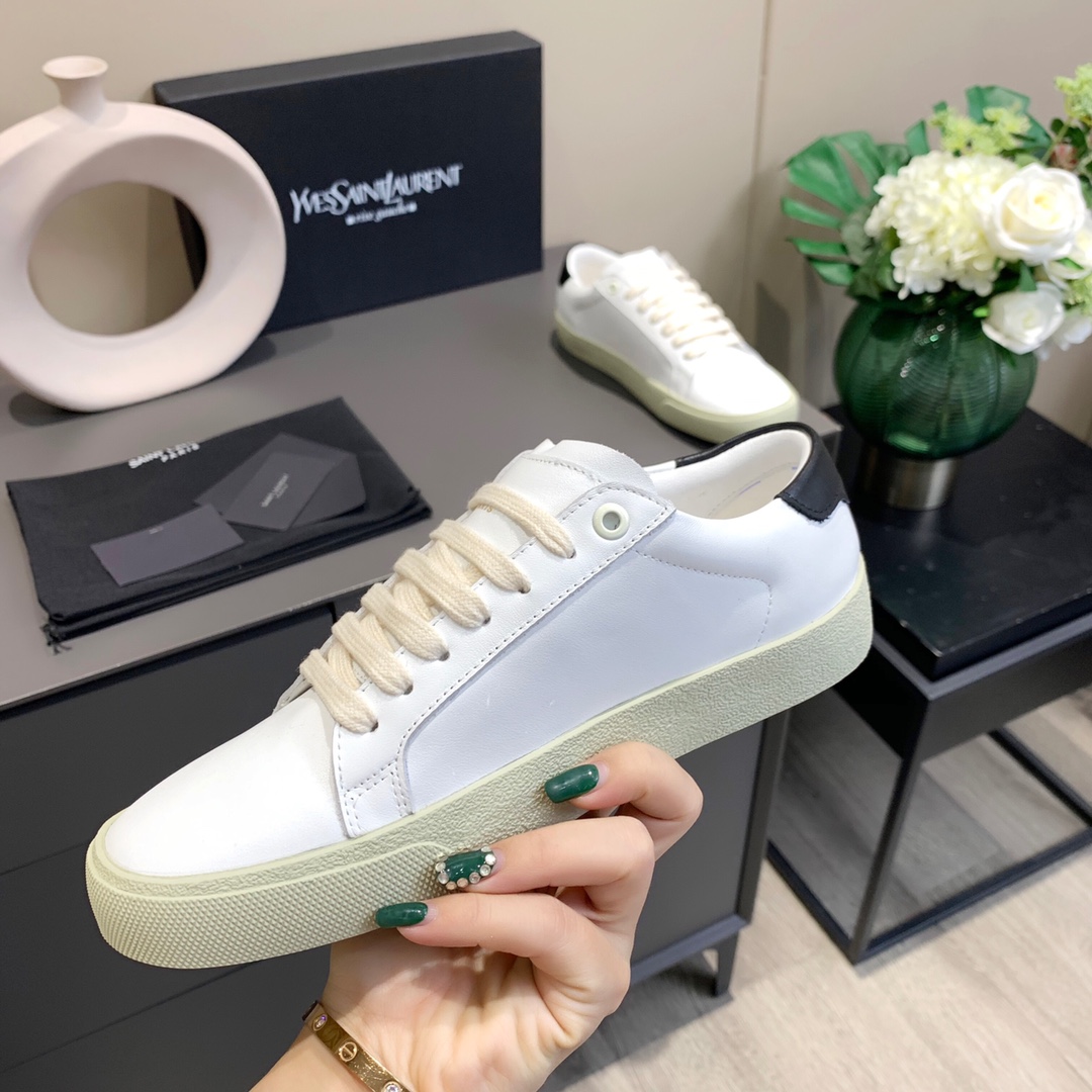 Saint Laurent Women’s Court Classic Sl/06 Embroidered Sneakers White For Women YSL 61064908G109061