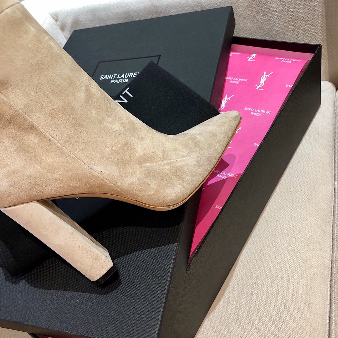 Saint Laurent Women’s High Boots Beige For Women YSL