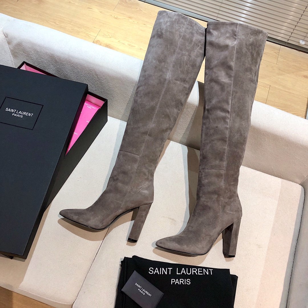 Saint Laurent Women’s High Boots Grey For Women YSL
