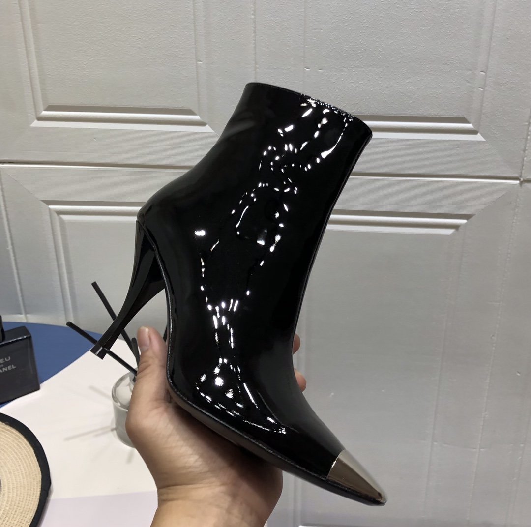 Saint Laurent Women’s Marita Square Toe Stiletto Ankle Boots Black For Women YSL