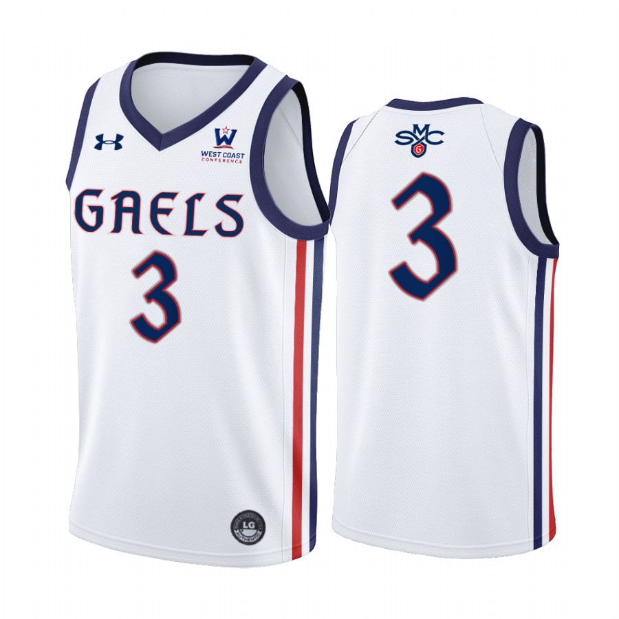 Saint Mary's Gaels Augustas Marciulionis Jersey 2022 College White Uniform