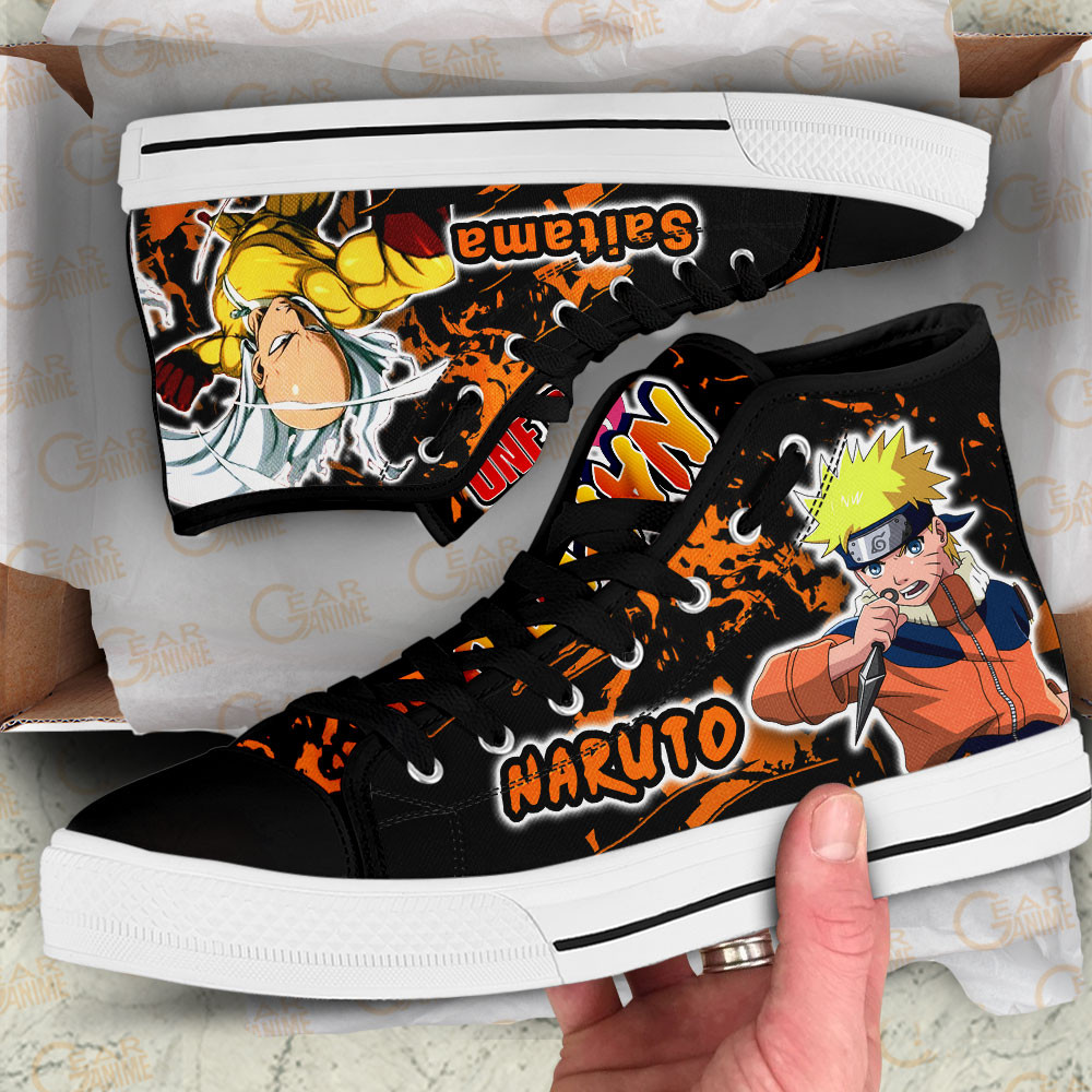 Saitama and Nrt Uzumaki High Top Shoes Anime Sneakers