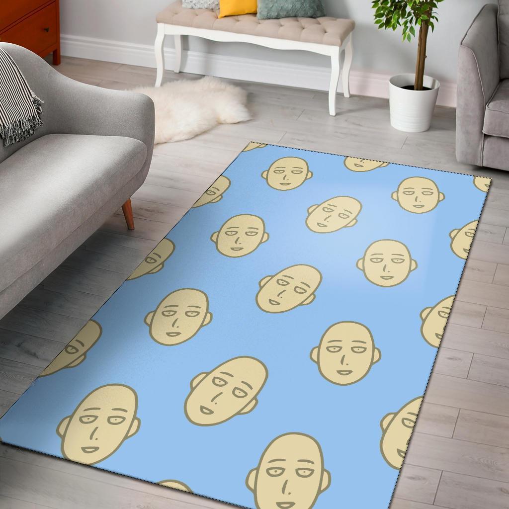 Saitama One Punch Man Head Area Rectangle Rug