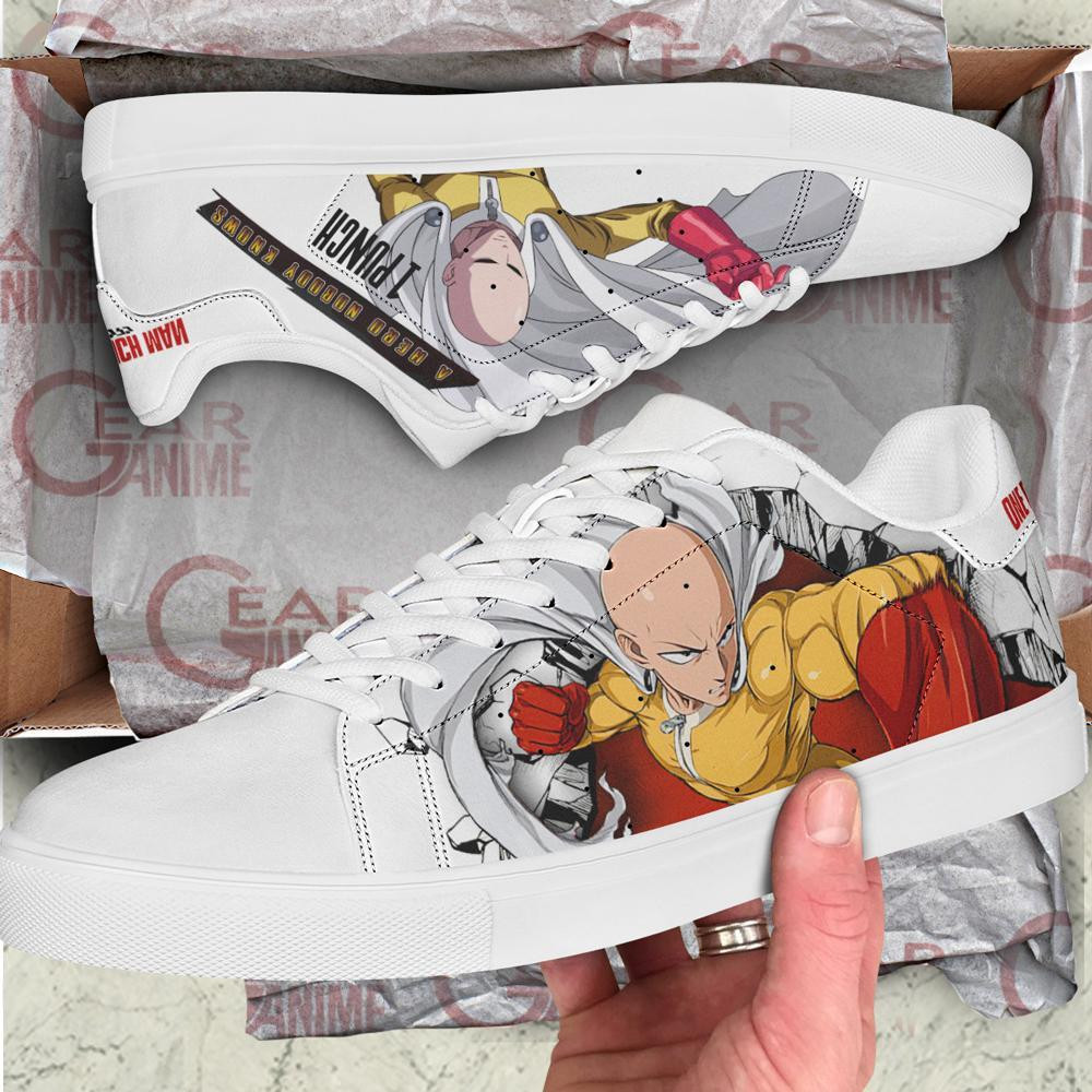 Saitama Skate Shoes One Punch Man Custom Anime Shoes