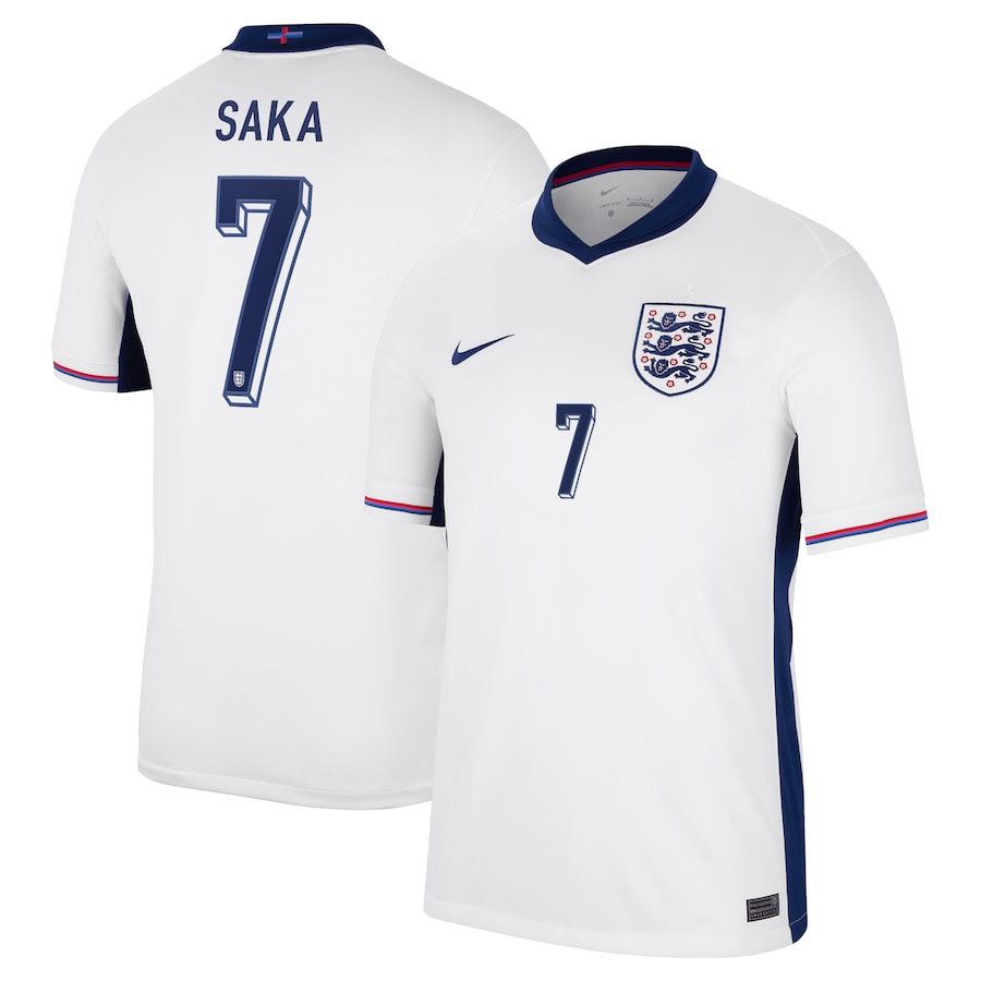 Saka Men's England 2024 Stadium Home Soccer Jersey