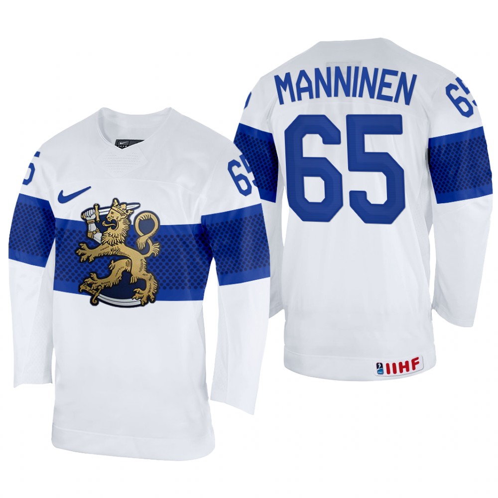 Sakari Manninen Finland White Home Jersey 2022 IIHF World Championship