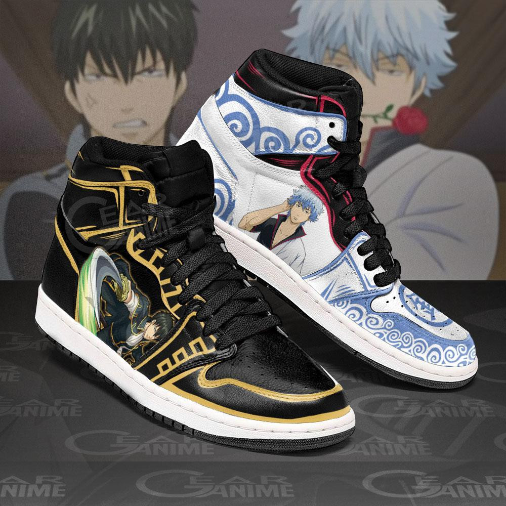 Sakata Gintoki and Toshirou Hijikata JD1s Sneakers Gintama Anime Shoes, Air Jordan Hightop