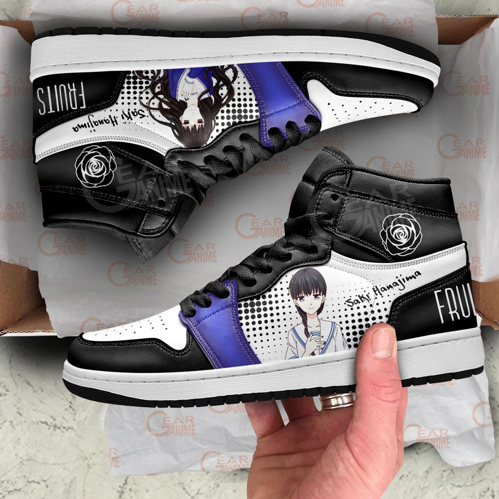 Saki Hanajima JD1s Sneakers Fruits Basket Anime Shoes, Air Jordan Hightop