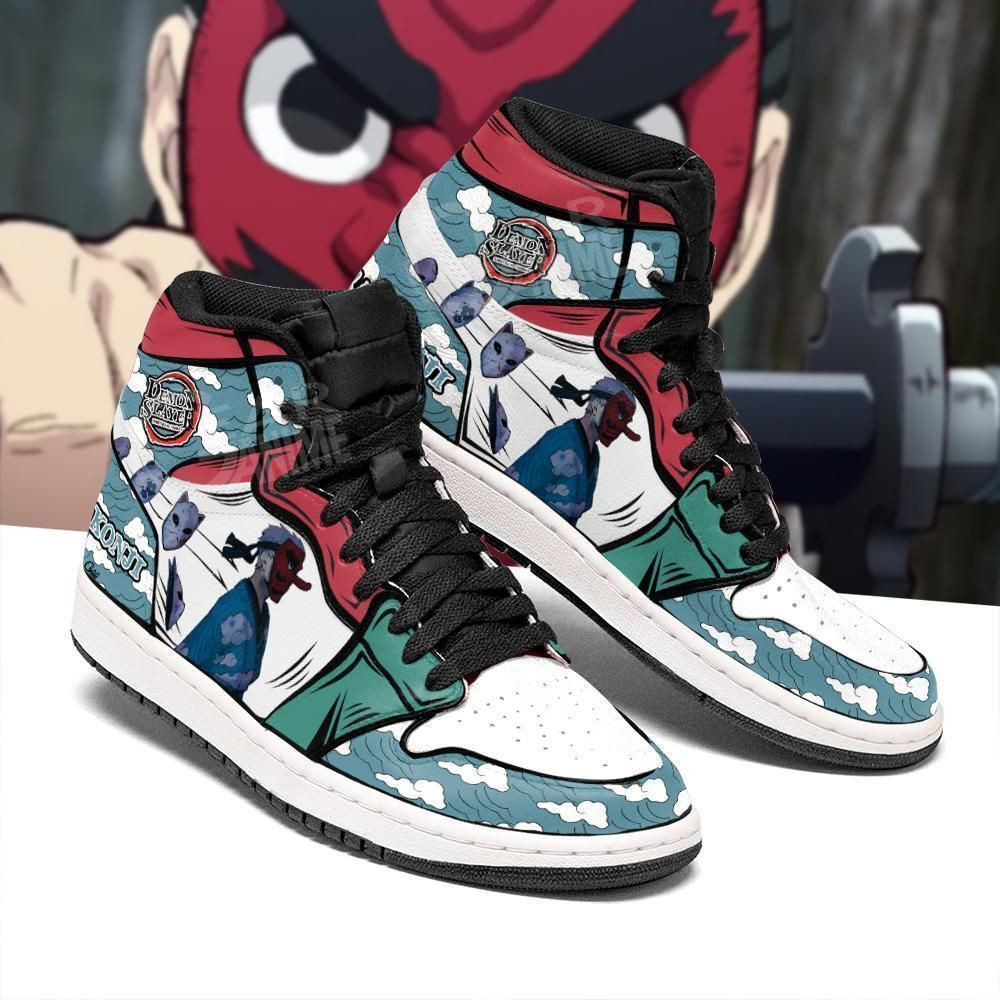 Sakonji Urokodaki Demon Slayer Anime 1 High Top Air Jordan Sneaker, Air Jordan Hightop