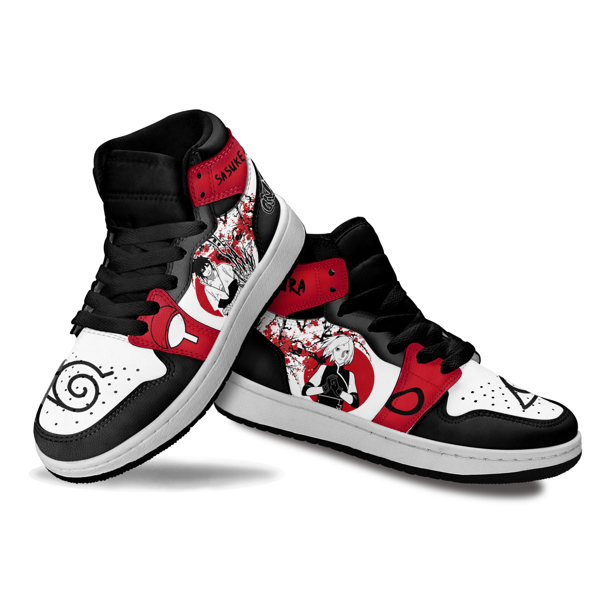 Sakura Haruno and Sasuke Uchiha Kids Sneakers Anime Shoes For Kids Japan Style