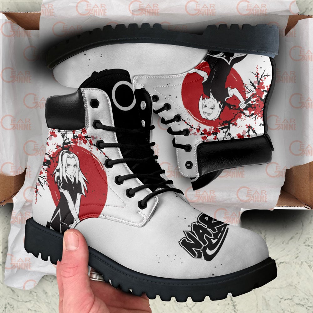 Sakura Haruno Boots Anime Custom Shoes Japan Style