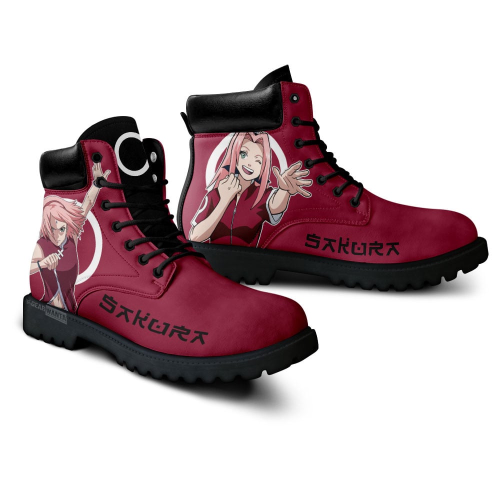 Sakura Haruno Boots Custom Shoes For Anime Fans