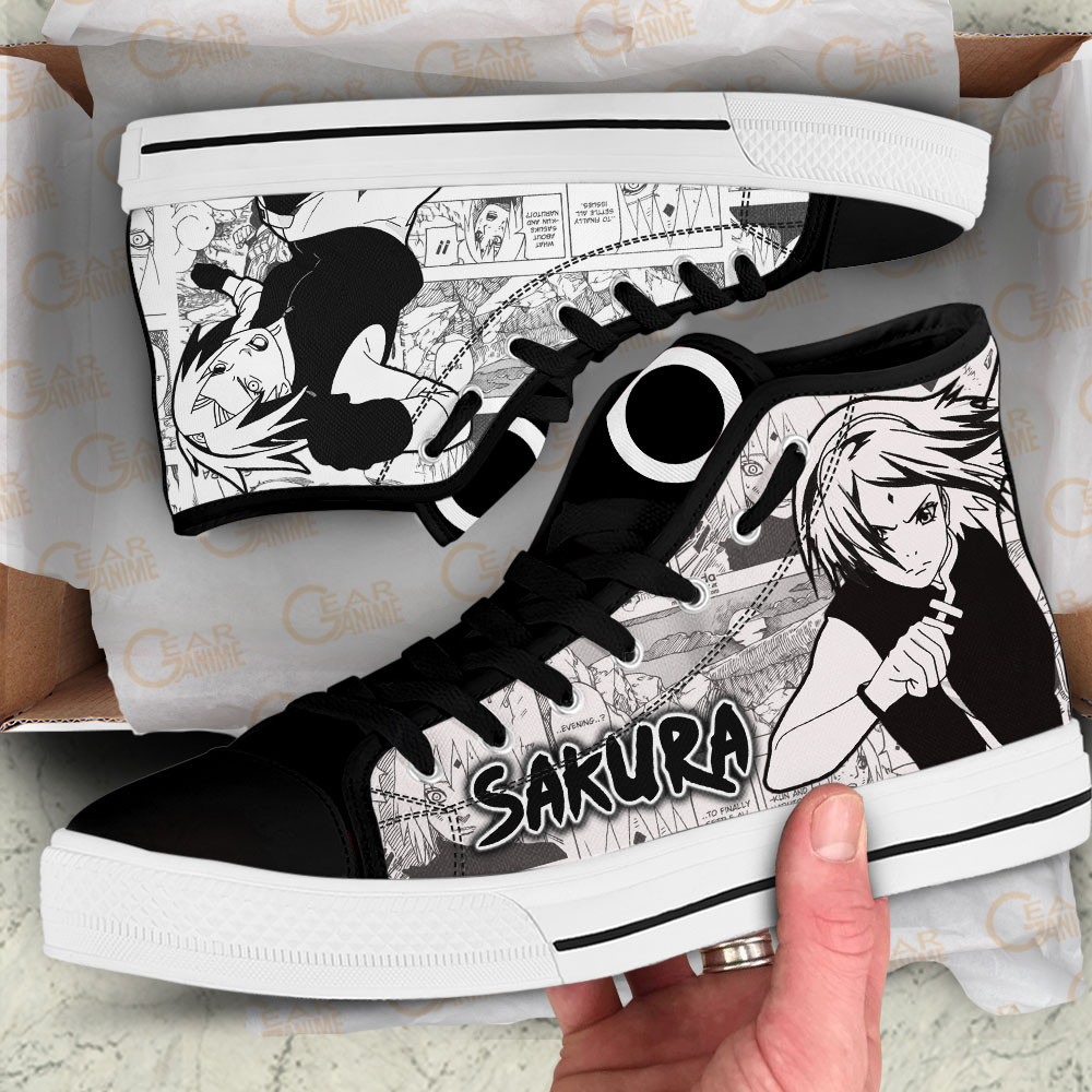 Sakura Haruno High Top Shoes Custom Manga Anime Sneakers