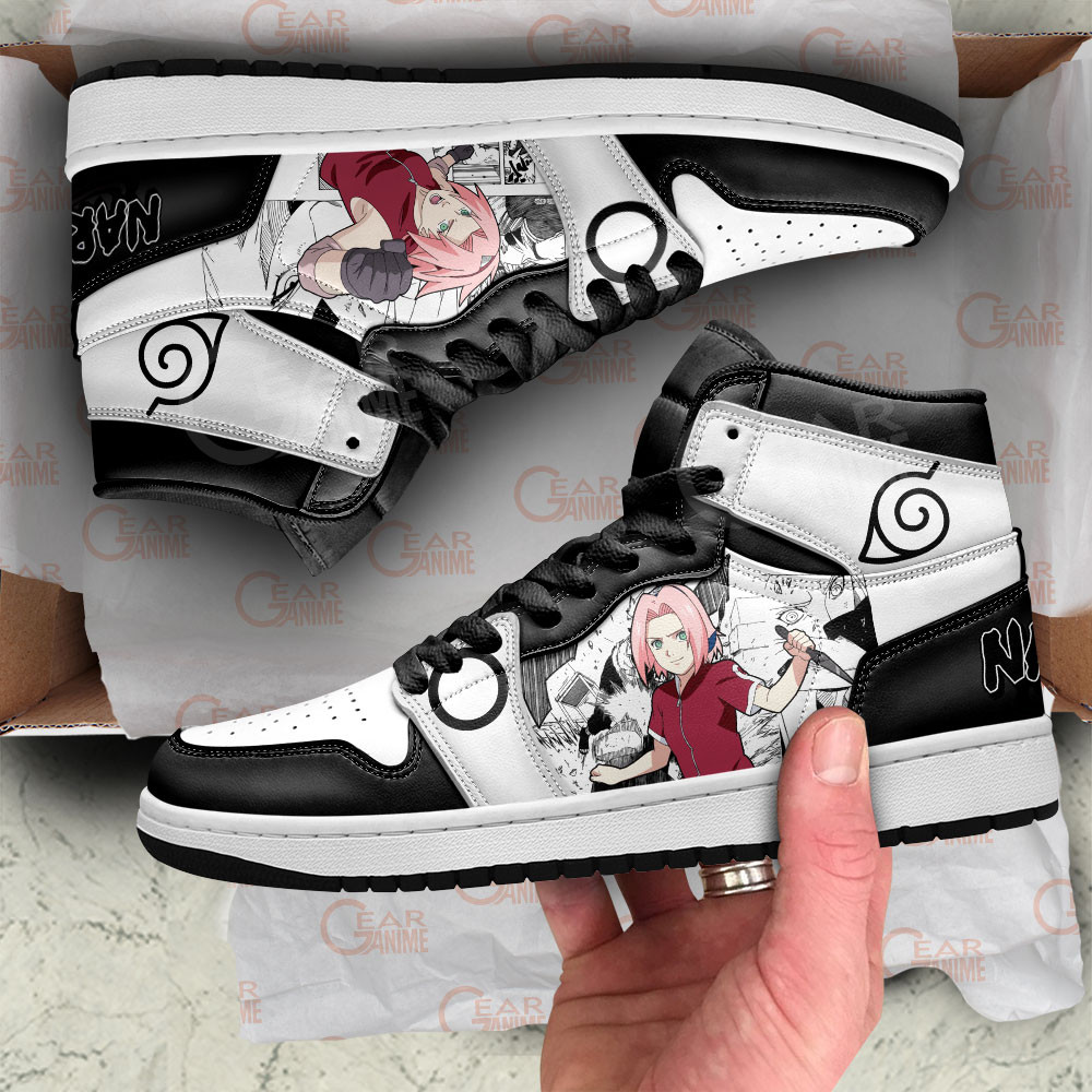 Sakura Haruno JD1s Sneakers Anime Shoes Mix Manga, Air Jordan Hightop