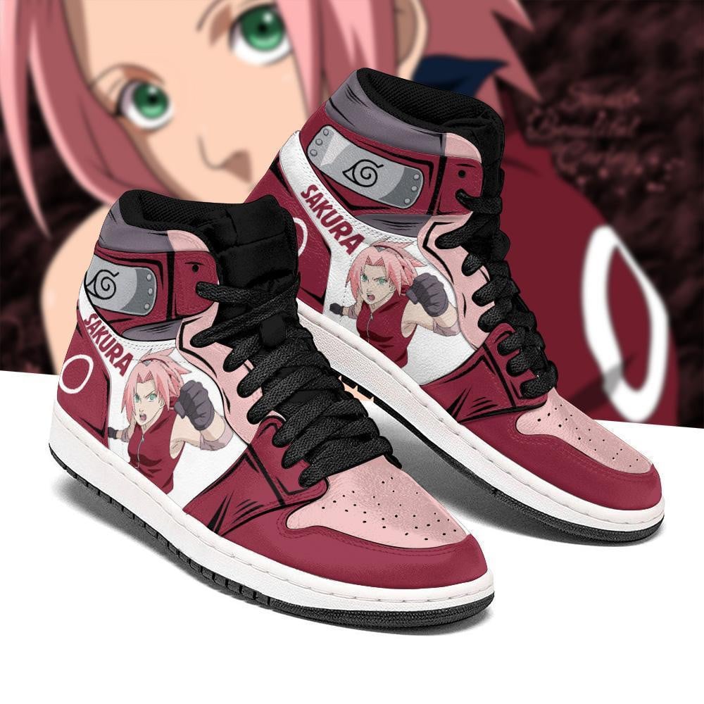 Sakura Haruno JD1s Sneakers Symbol Anime Shoes For Fan, Air Jordan Hightop