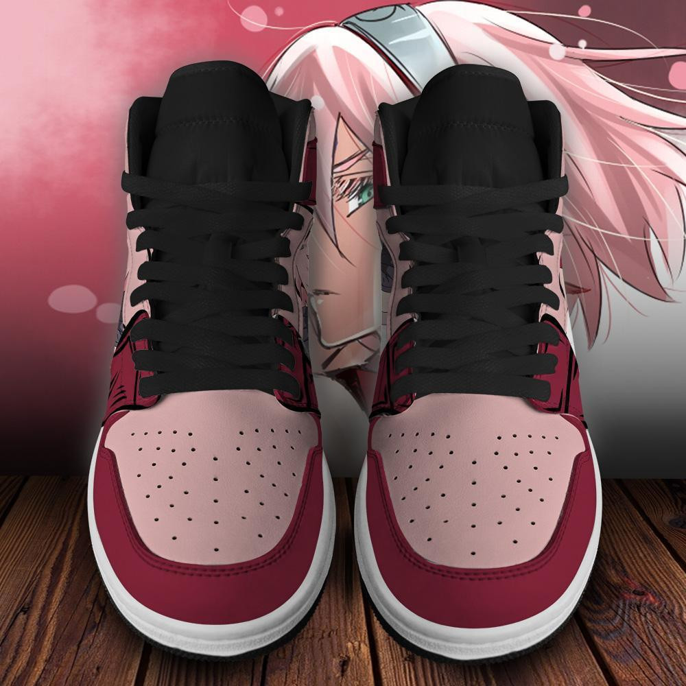 Sakura Haruno JD1s Sneakers Symbol Anime Shoes For Fan, Air Jordan Hightop