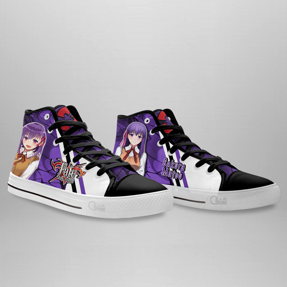 Sakura Matou High Top Shoes Custom Fate Stay Night Sneakers