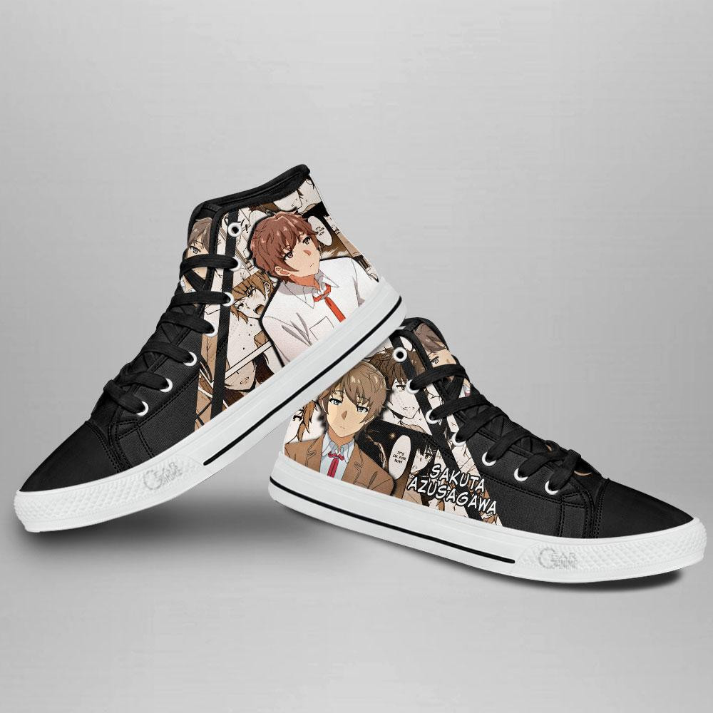 Sakuta Azusagawa High Top Shoes Custom Bunny Girl Senpai Anime Sneakers