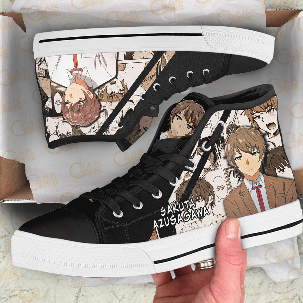 Sakuta Azusagawa High Top Shoes Custom Bunny Girl Senpai Anime Sneakers