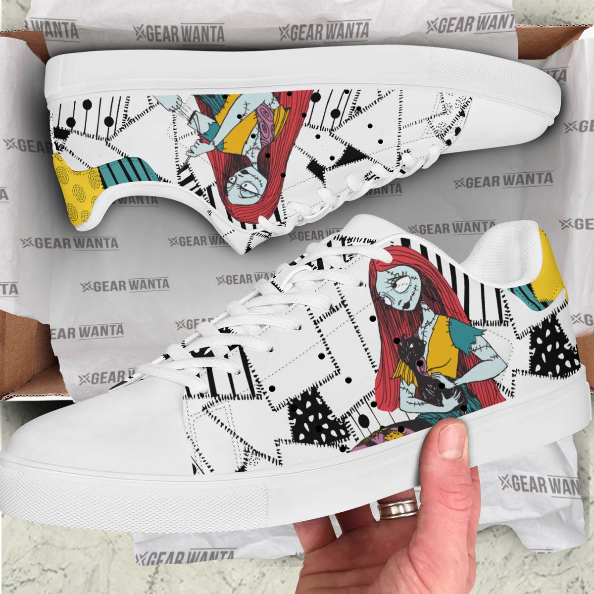 Sally Skate Shoes Custom The Nightmare Before Christmas Cartoon Sneakers